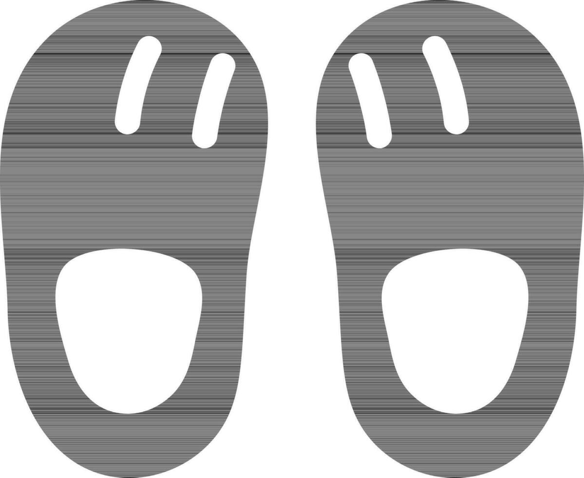 Glyph Soft Shoes Icon in Flat Style. vector