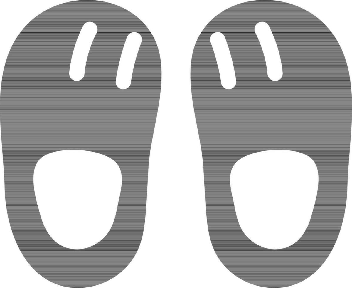 Glyph Soft Shoes Icon in Flat Style. vector