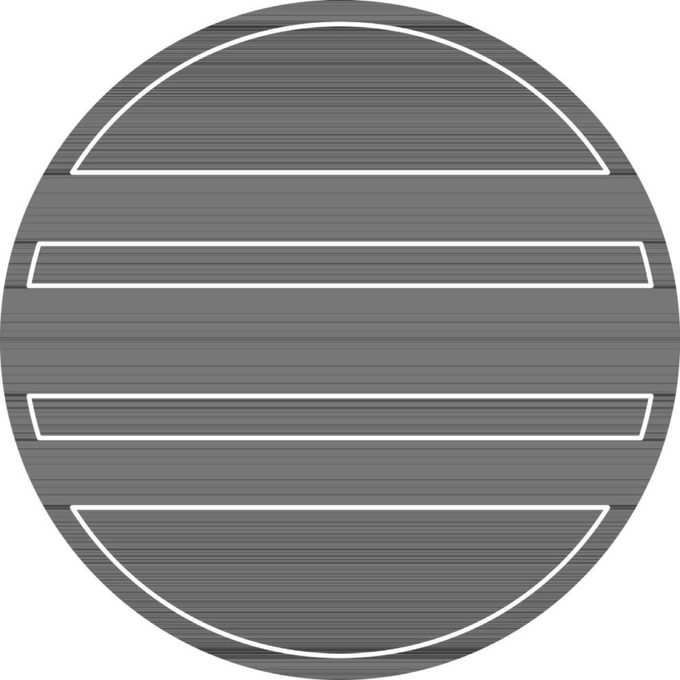 Black and white pokeball. vector