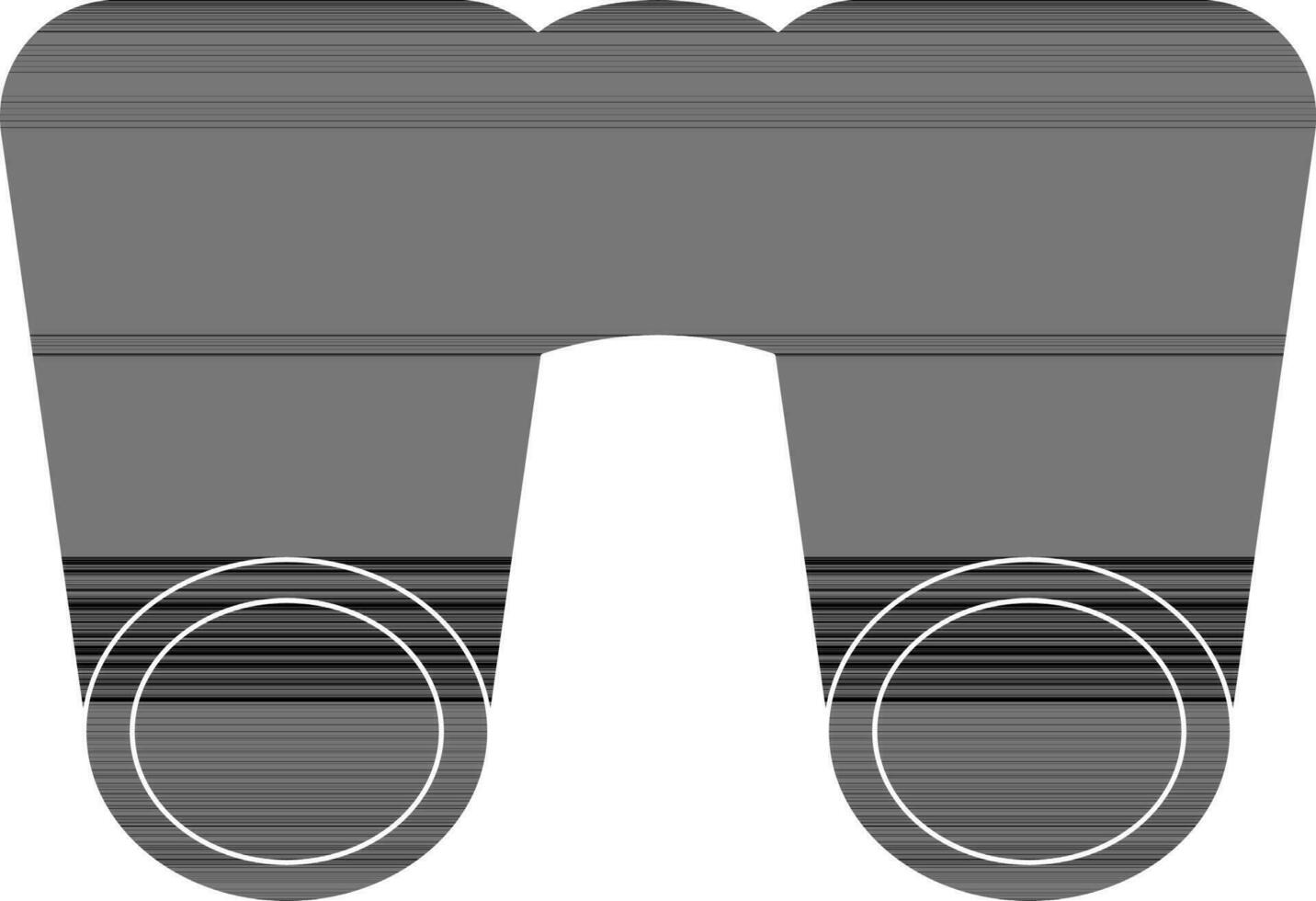 Isolated binocular in black color. vector
