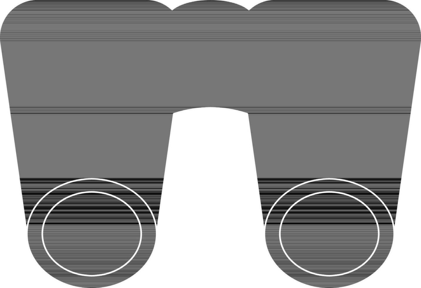 aislado binocular en negro color. vector