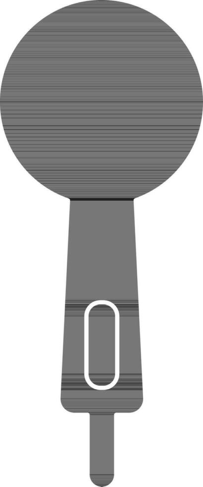 Black microphone on white background. vector