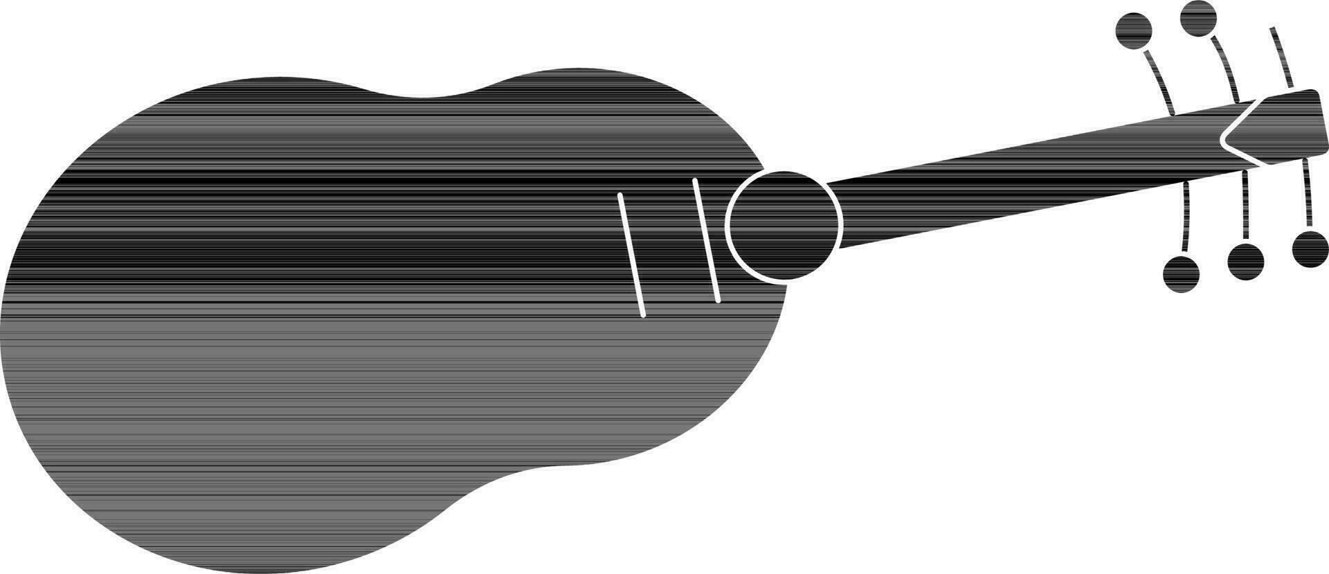 Illustration of a black guitar. vector