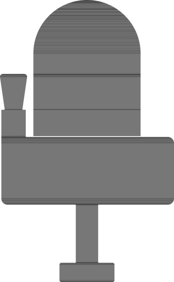 Blank glass on black chair. vector