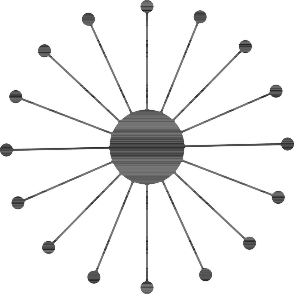 Black fireworks in flat style. vector