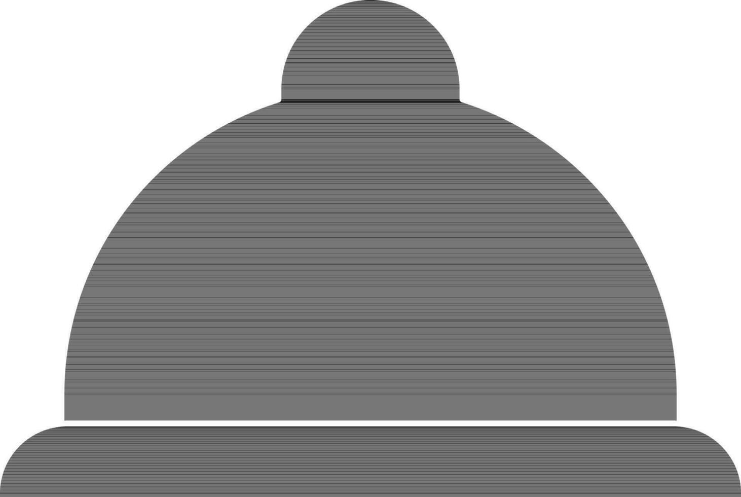 Black hat on white background. vector