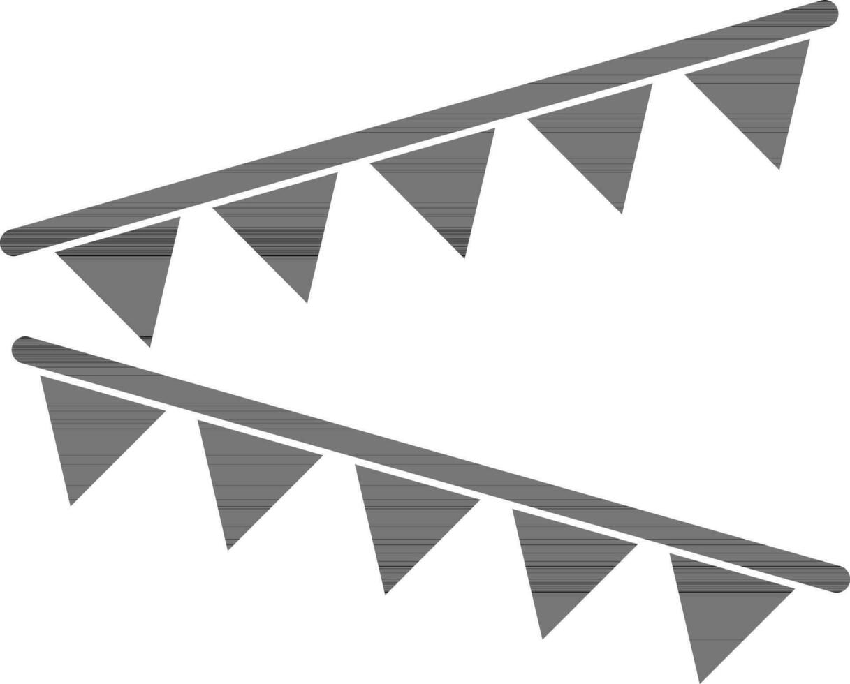 Black bunting flags. vector
