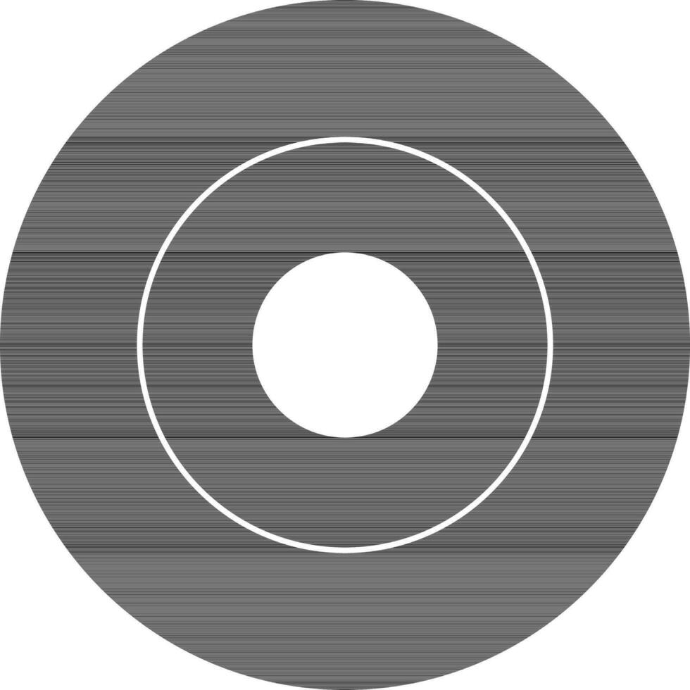 Black CD on white background. vector
