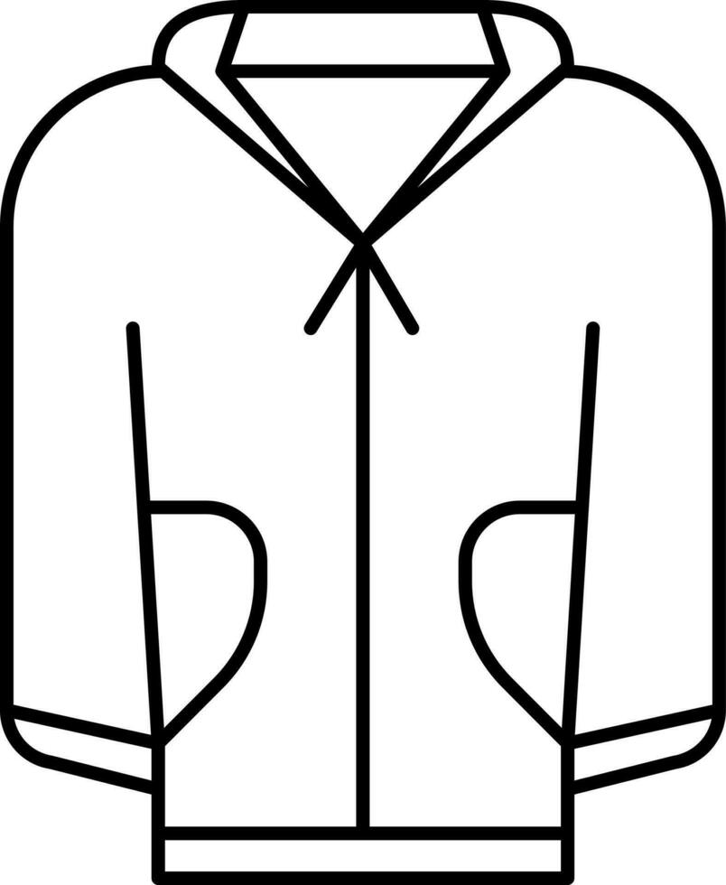 Illustration of Jacket Icon in Flat Style. vector