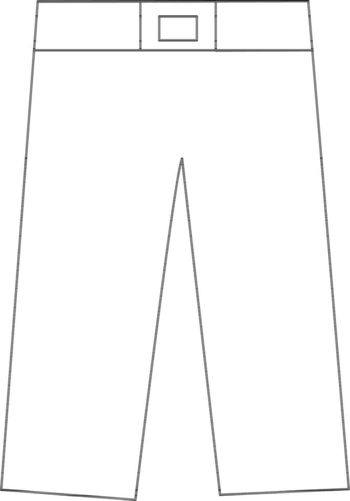 línea Arte ilustración de pantalón o pantalón icono. vector