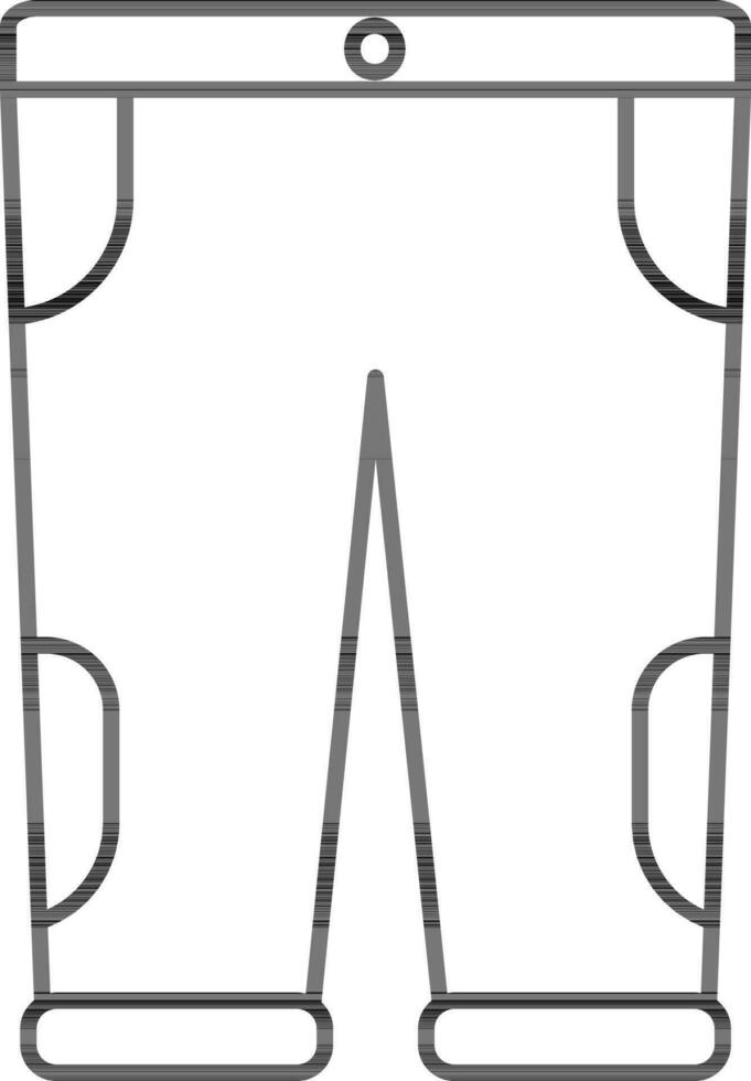 Illustration of Trouser in Thin Line Art. vector