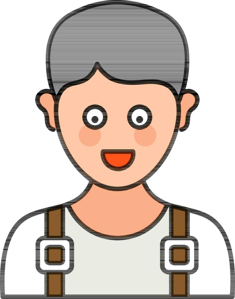 Vector Illustration of Young Man.