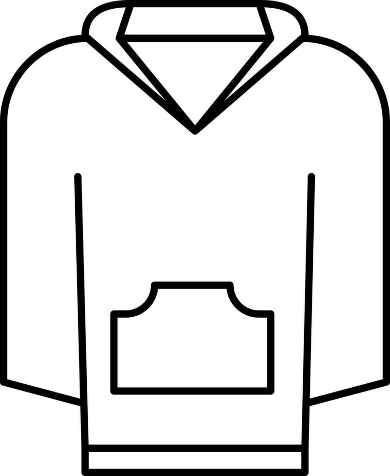 Isolated Hoodie Icon in Flat Style. vector