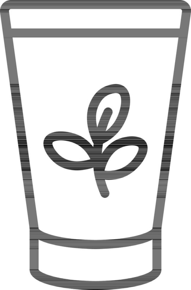 Organic Tube Icon in Black Line Art. vector