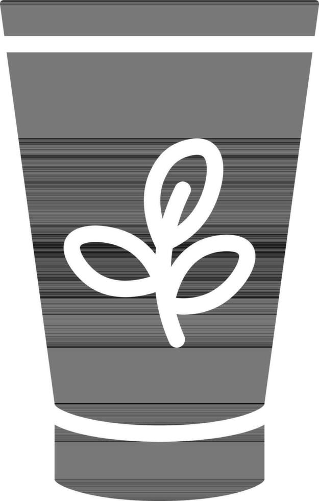 Organic Tube Icon in Black and White Color. vector