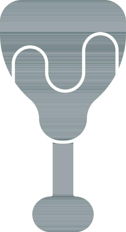 Chicken Leg Icon In Gray And White Color. vector