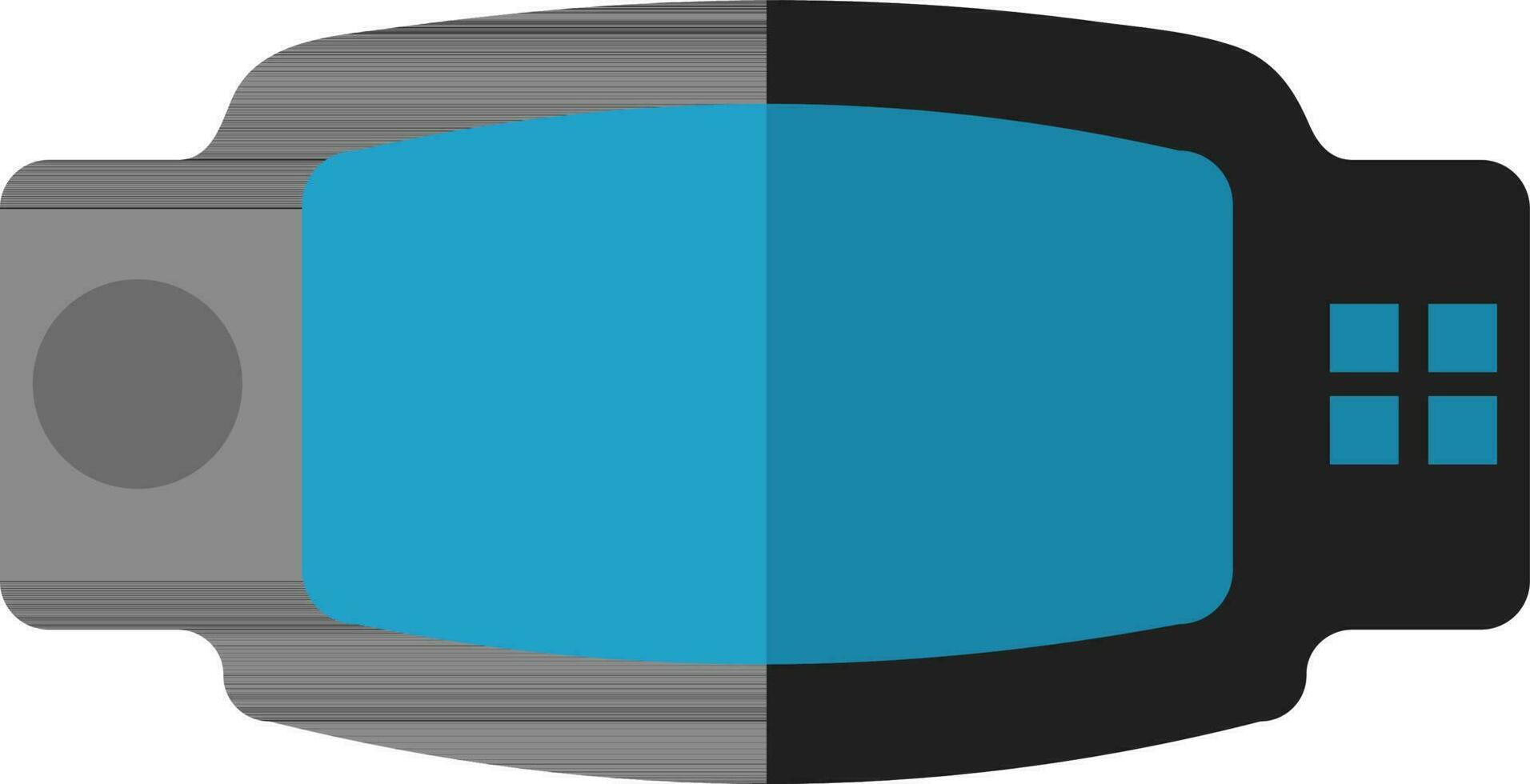 Grey and blue video game. vector