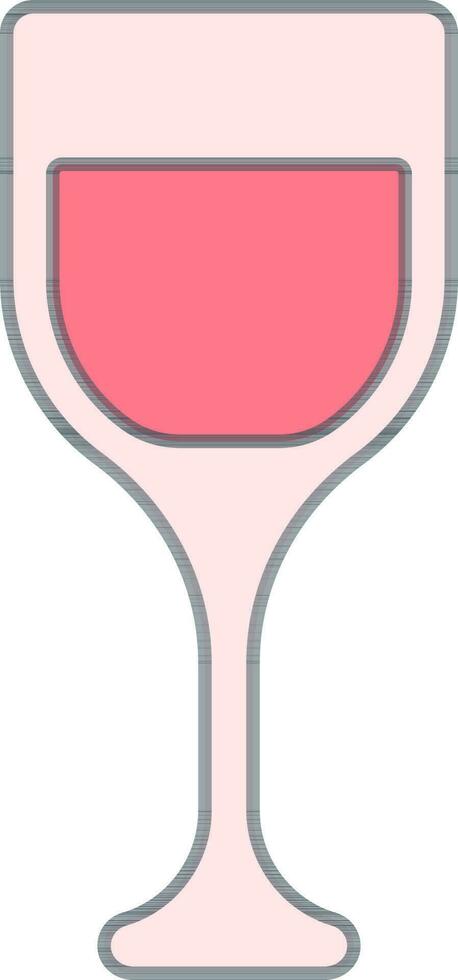 Drink Glass Icon In Pink Color. vector