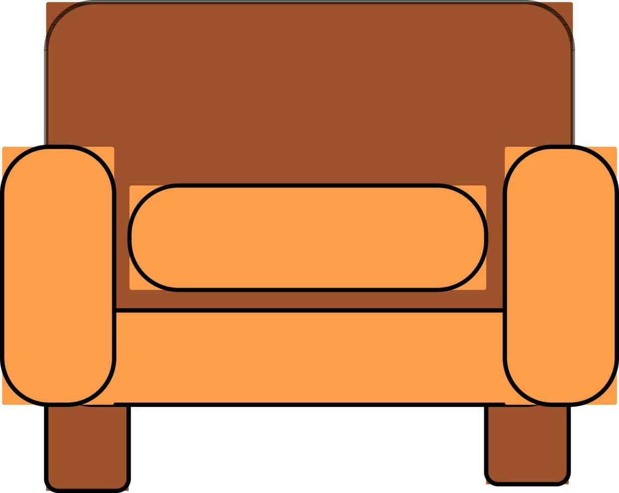Armchair icon for sitting concept in isolated. vector