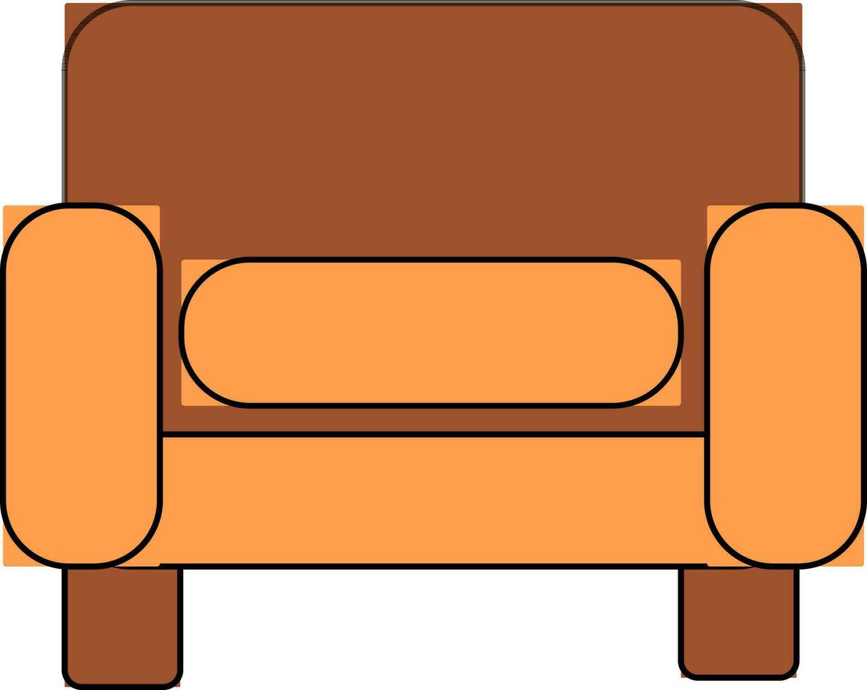 Sillón icono para sentado concepto en aislado. vector