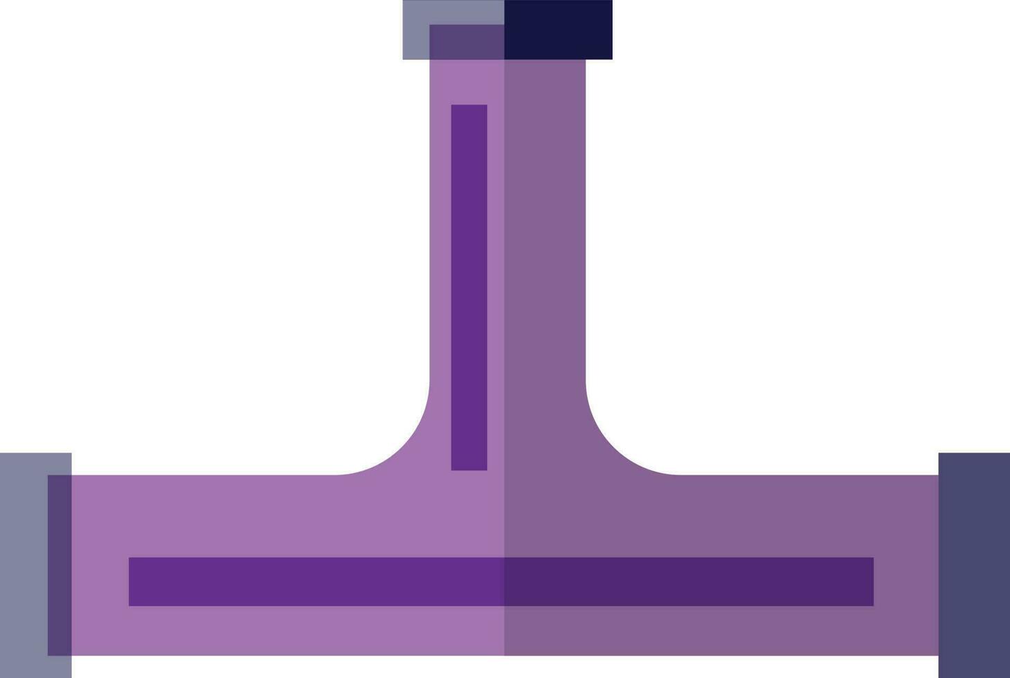Purple pipe in flat style. vector