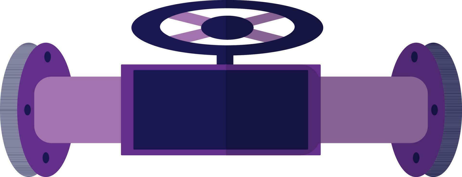 Illustration of a purple valve pipe. vector