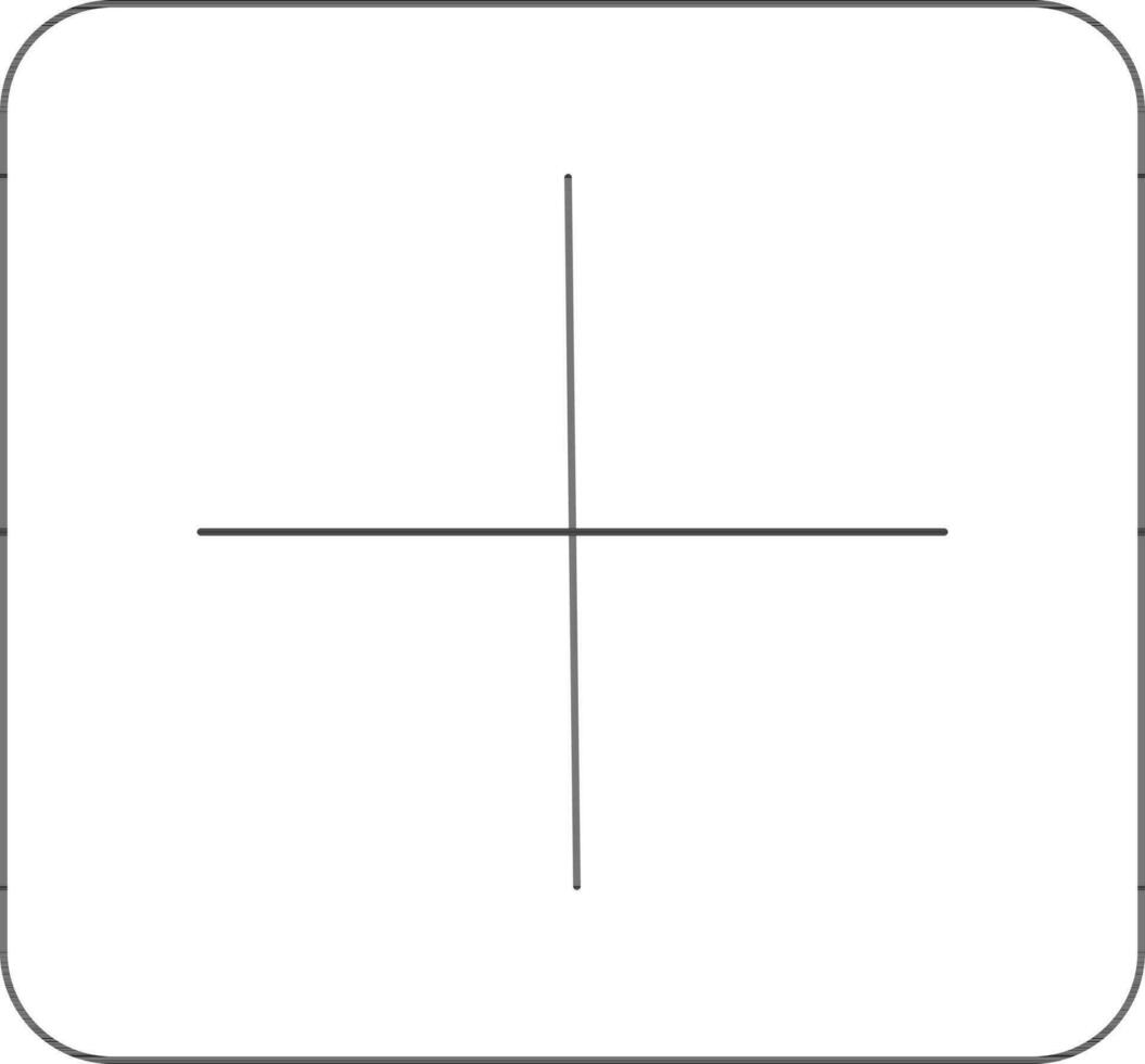 Add Button Icon In Black Outline. vector