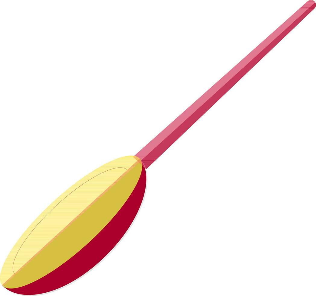 plano estilo rojo y amarillo cacerola. vector