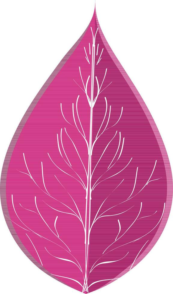Flat isolated illustration of decorative leaf. vector