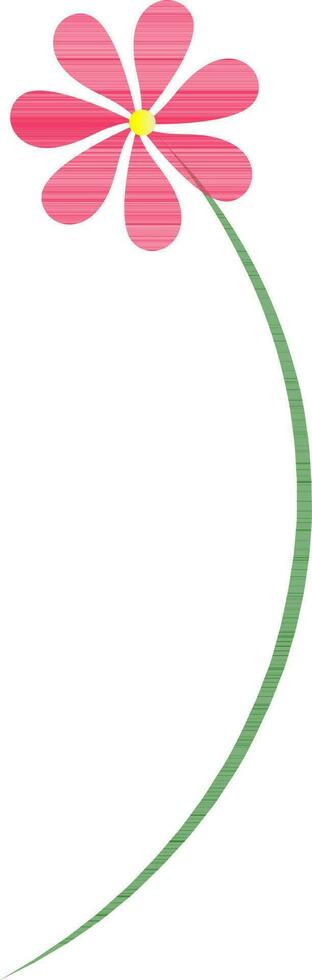 Isolated illustration of flower. vector