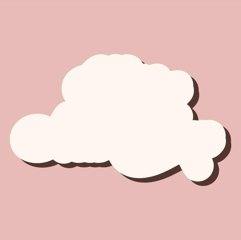 Illustation of cloud on pink color abstract background. vector