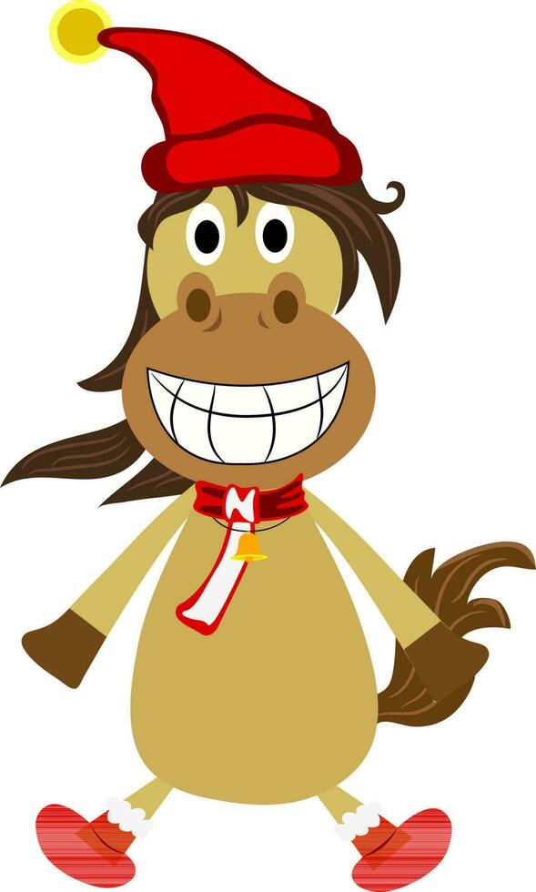 gracioso personaje de alegre burro. vector