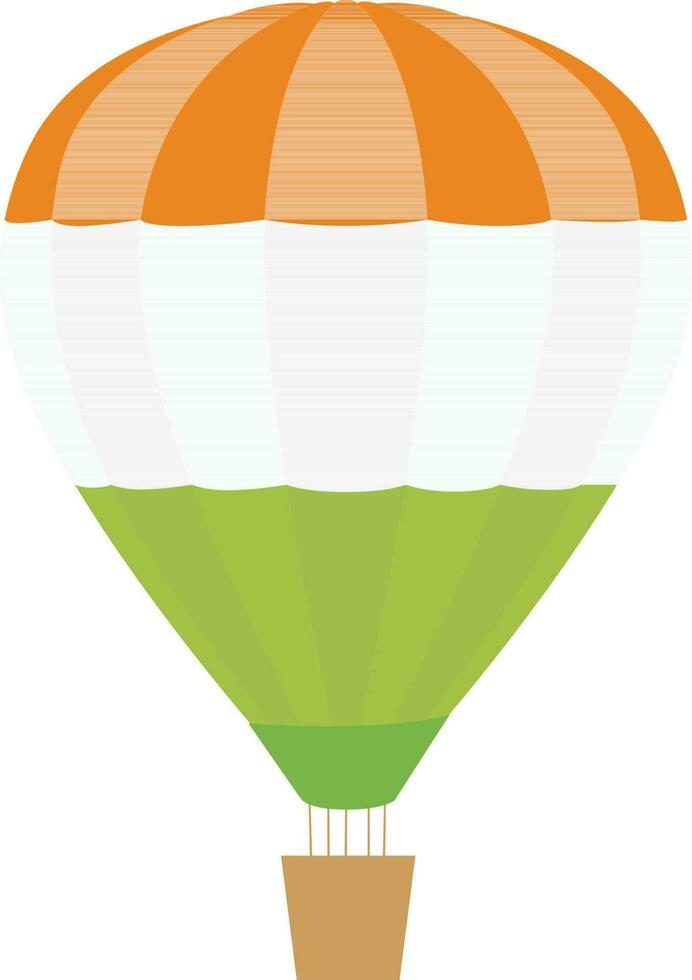 caliente aire globos en nacional bandera colores. vector