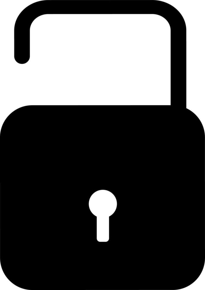 Illustration of a black and white lock. vector