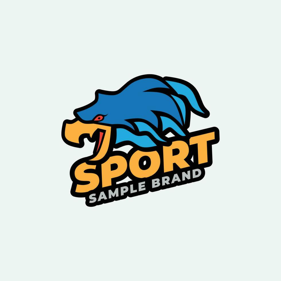 sport logo design, with an eagle's head symbol vector