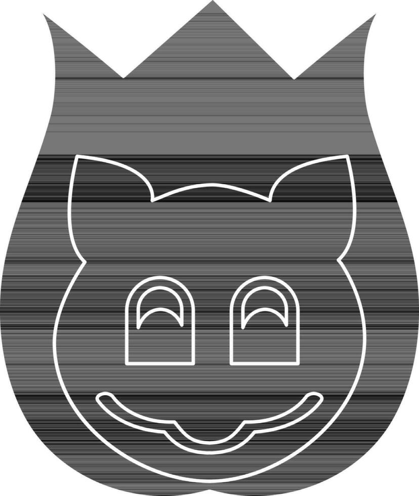 Mankey in black and white color. vector