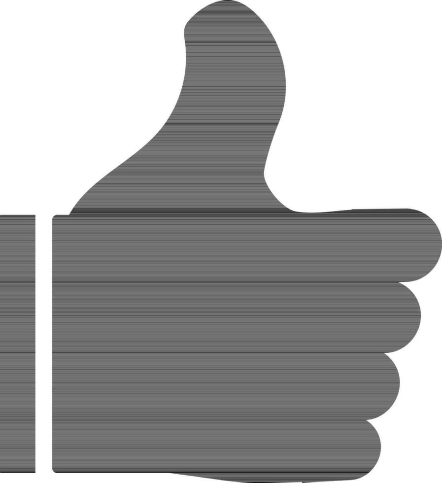 Like or thumb up hand gesture in flat style. vector