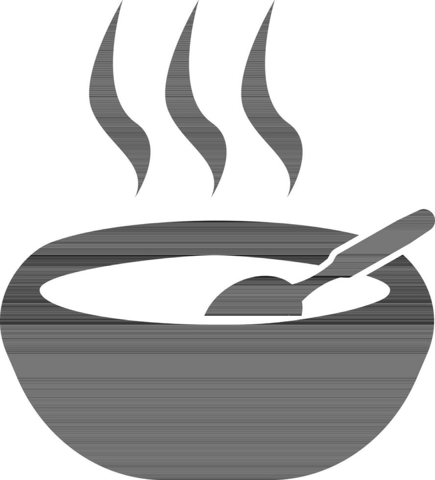 caliente sopa icono con vapor. vector