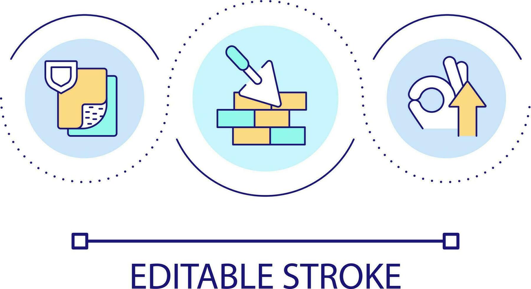 Qualitative construction materials loop concept icon. Building supplies. Industry and service abstract idea thin line illustration. Isolated outline drawing. Editable stroke vector
