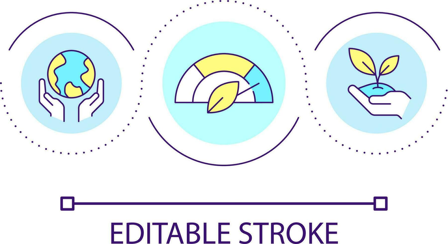 Environment protection loop concept icon. Eco activism and sustainability. Conservation abstract idea thin line illustration. Isolated outline drawing. Editable stroke vector