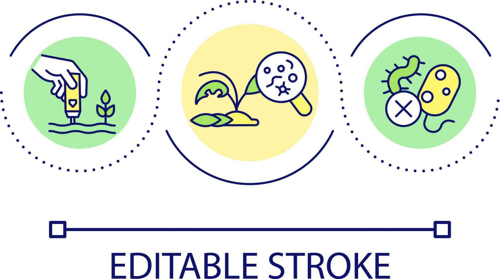 Microorganisms harm loop concept icon. Plant disease prevention. Farming and agriculture abstract idea thin line illustration. Isolated outline drawing. Editable stroke vector