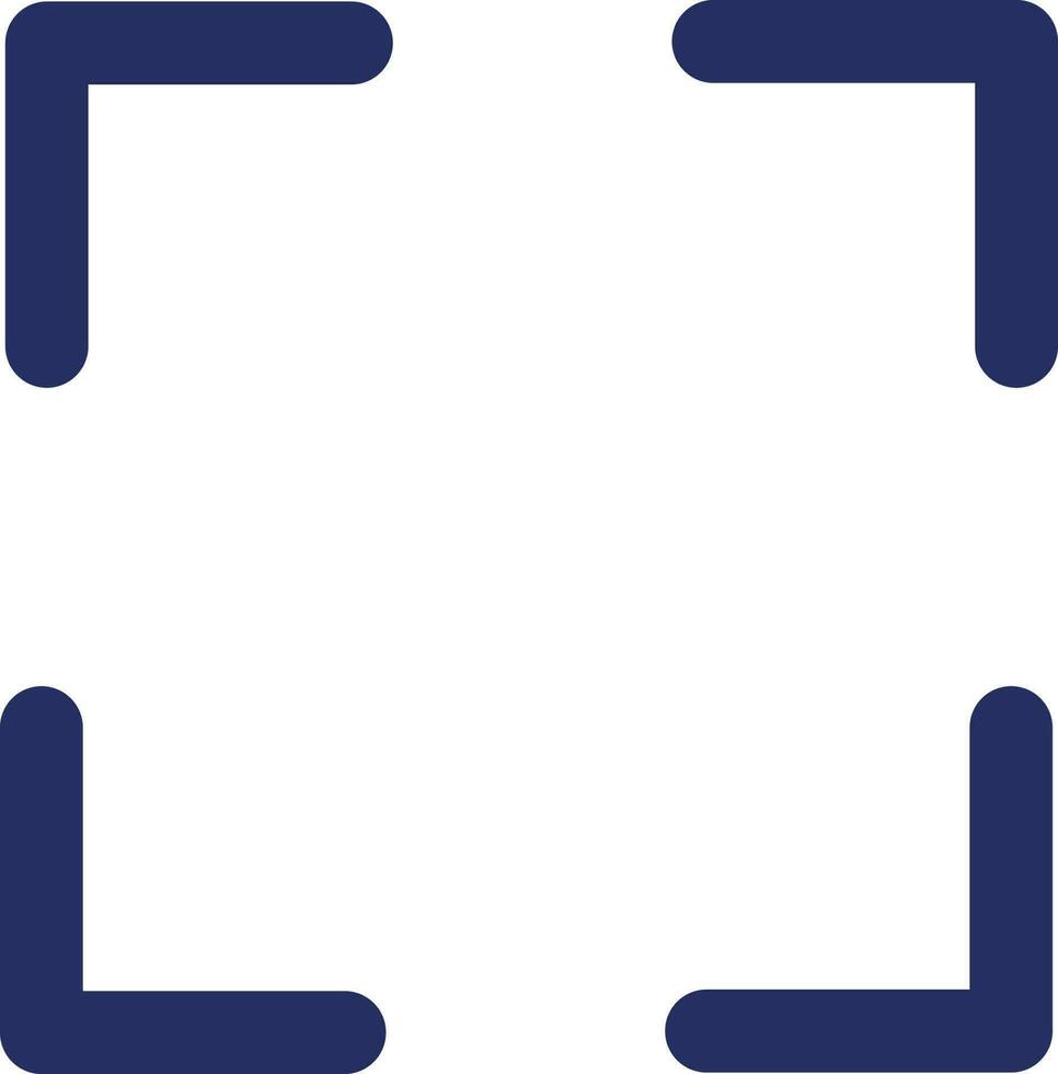 Full screen mode white black glyph ui icon. Extend and enlarge. Player control. User interface design. Silhouette symbol on white space. Solid pictogram for web, mobile. Isolated vector illustration