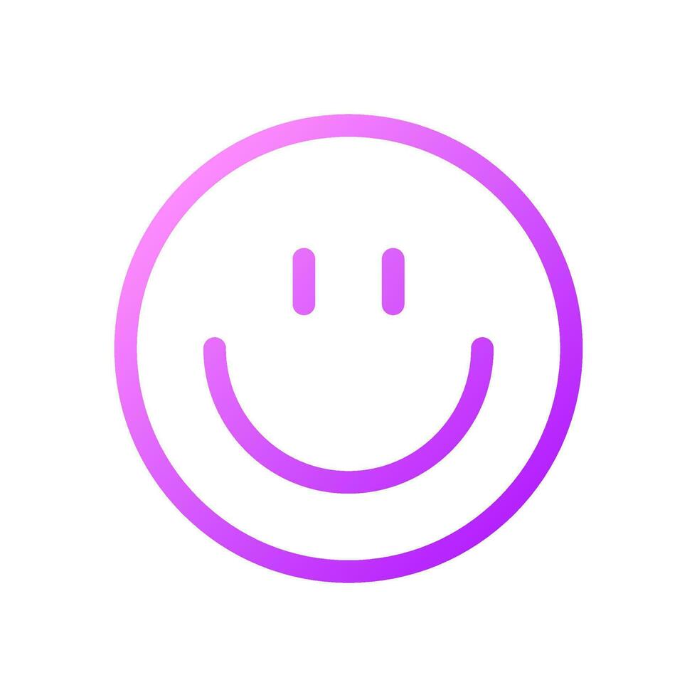 Smiling face pixel perfect gradient linear ui icon. Feelings expression. Online communication. Line color user interface symbol. Modern style pictogram. Vector isolated outline illustration