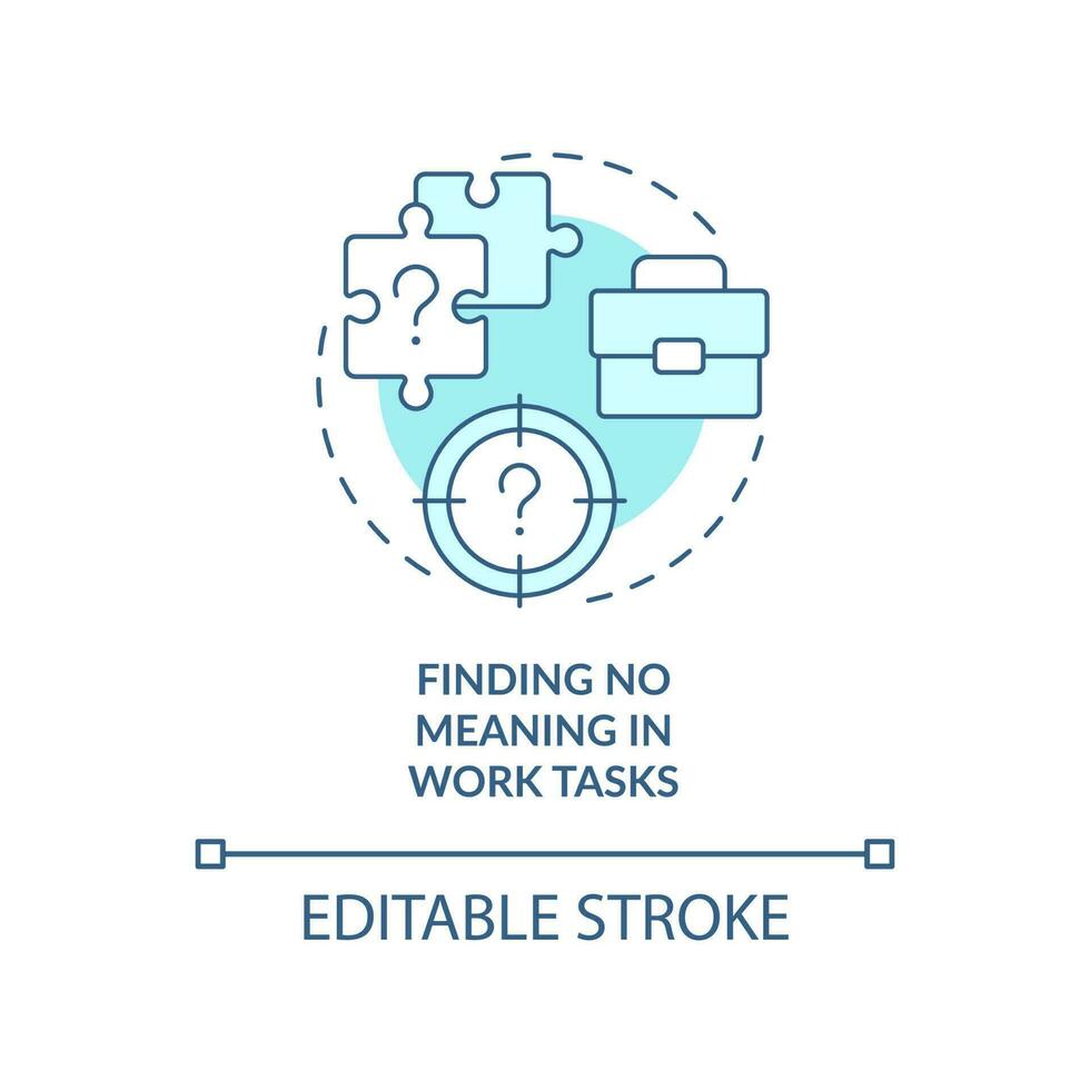 Meaningless work tasks blue concept icon. Low motivated employees. Purposeless abstract idea thin line illustration. Isolated outline drawing. Editable stroke vector