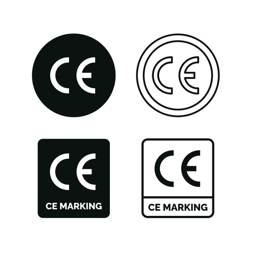 CE marking icon isolated on white background vector