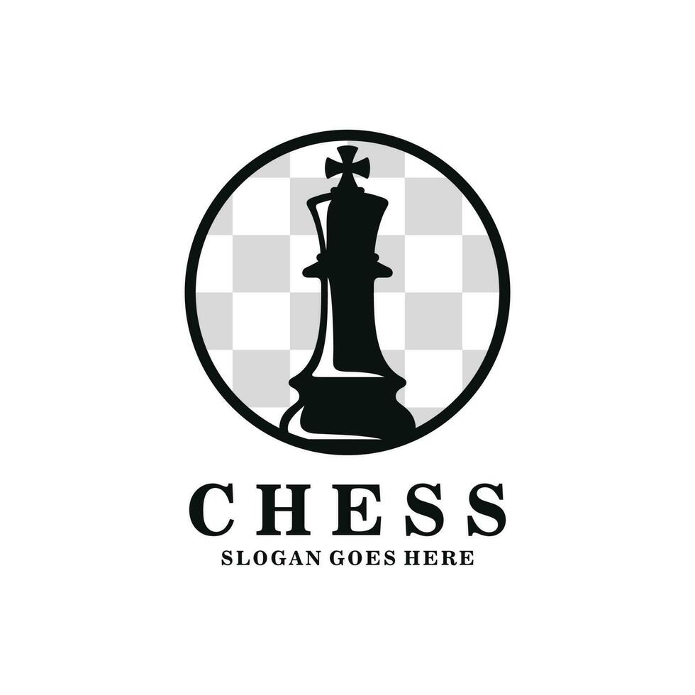 King chess logo design vector illustration