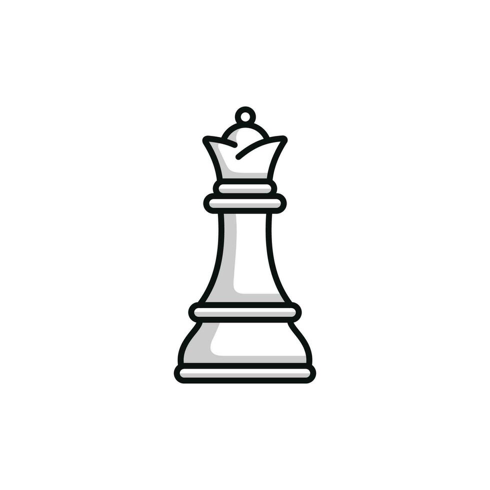 Queen chess icon isolated on white background vector