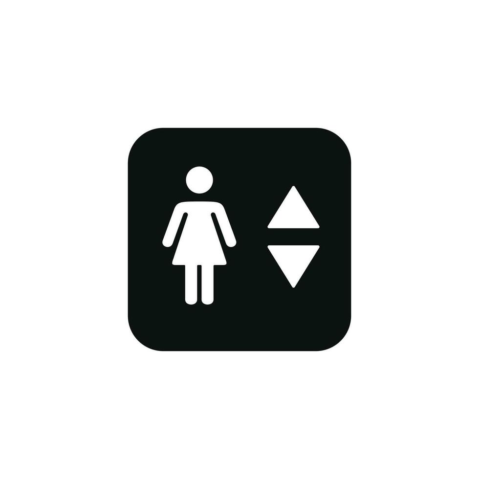 Elevator lift symbol icon isolated on white background vector
