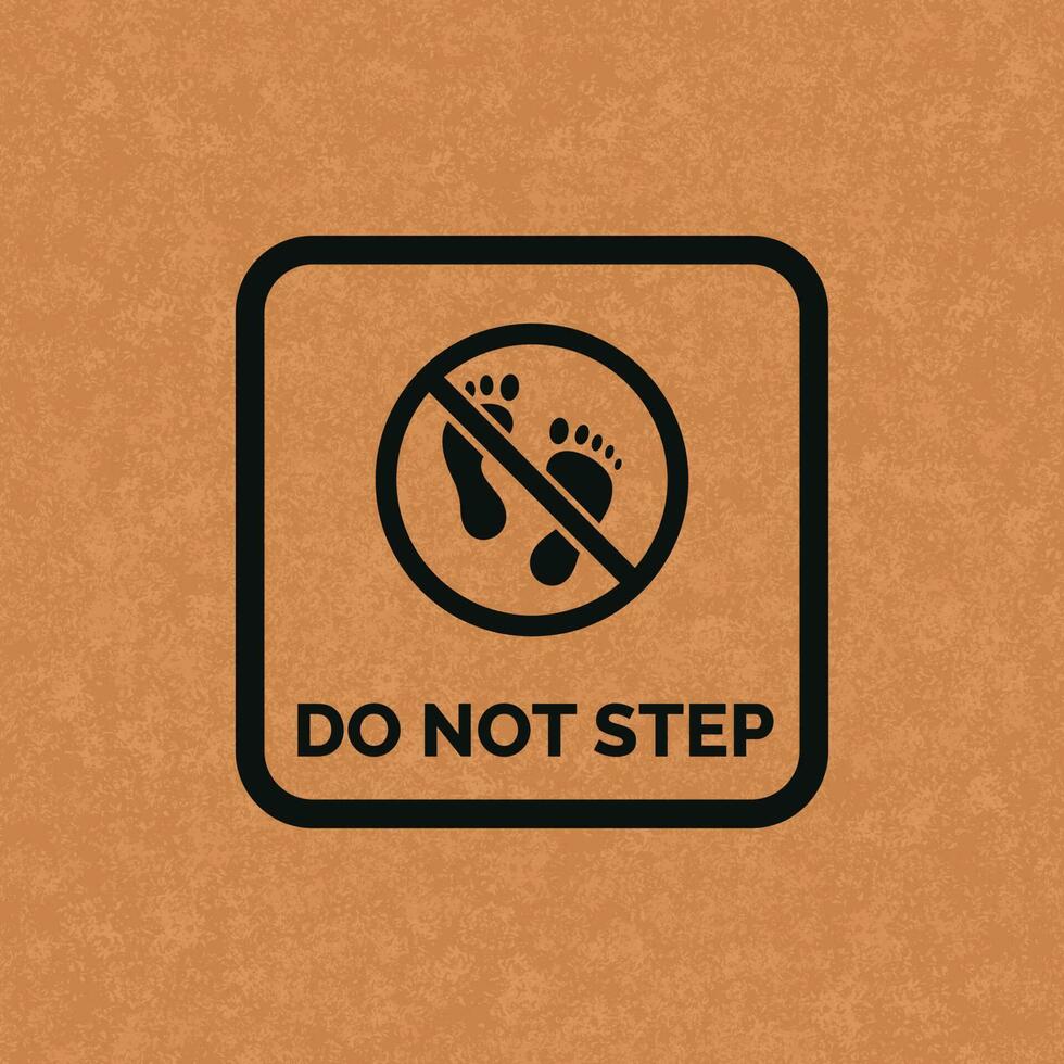 Do not step packaging mark icon symbol vector