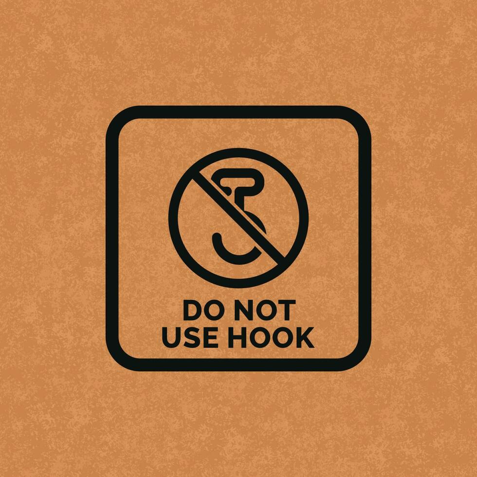 Do not use hooks packaging mark icon symbol vector